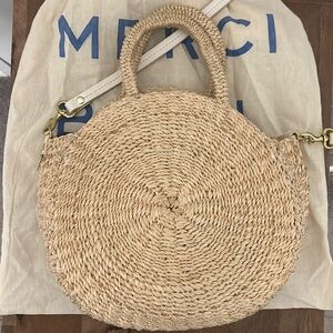 Clare V Petite Alice straw tote crossbody